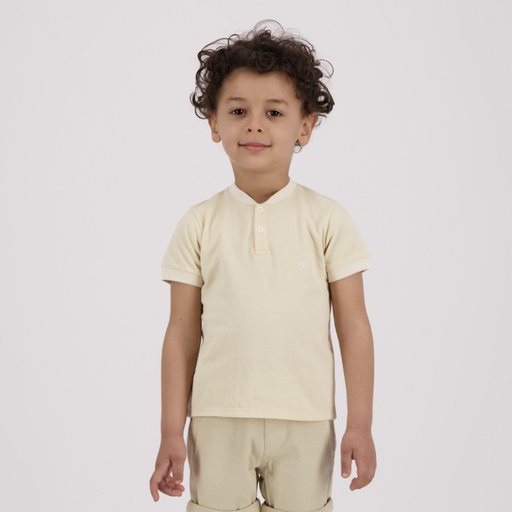 [05-010-15-069-K005-12/18M] Polo bébé col mao avec broderie (12/18M)