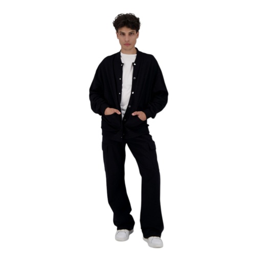 [05-010-90-020-K040-L] Bombers unisexe avec poche à rabat (Noir, L)