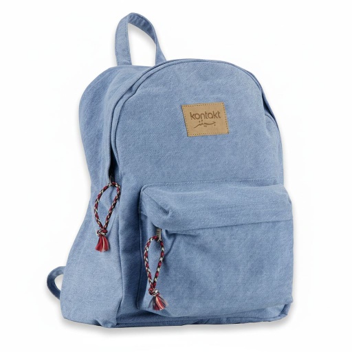 [01-010-127-005-K412-U] Sac a dos en jeans (Jeans Bleu Clair)