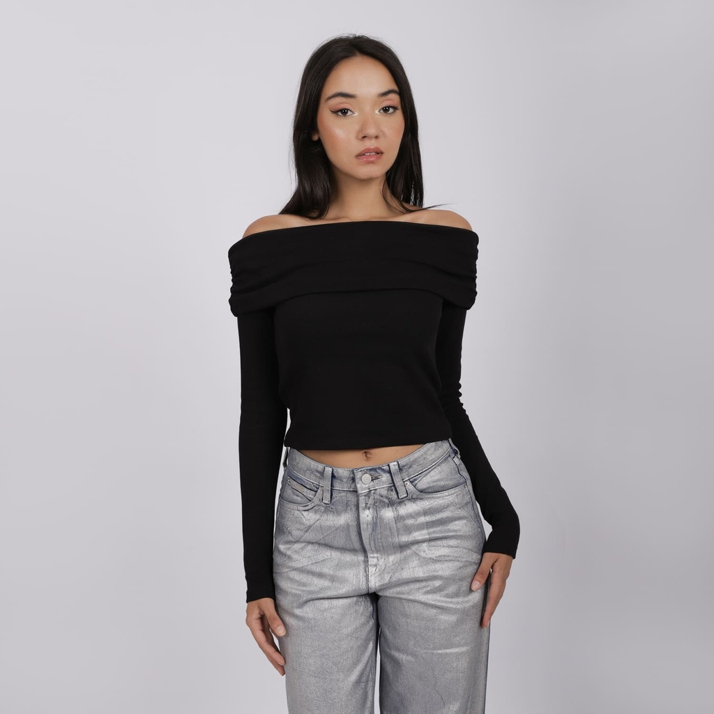 T-shirt femme manches longues col bateau