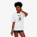 T-shirt oversized femme manches courtes I FEEL داخل بعضي