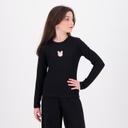 T-shirt côtelé fille manches longues avec cut out lapin