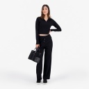 Polo côtelé femme manches longues