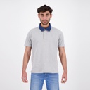 Polo homme manches courtes avec col en denim