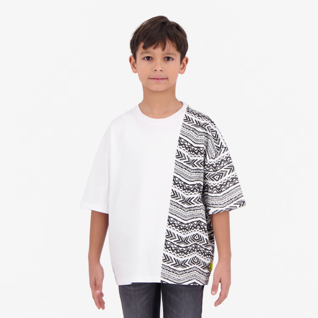 T-shirt oversized garçon manches courtes IMPRIME FORMES TEPSI