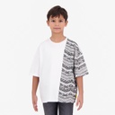 T-shirt oversized garçon manches courtes IMPRIME FORMES TEPSI