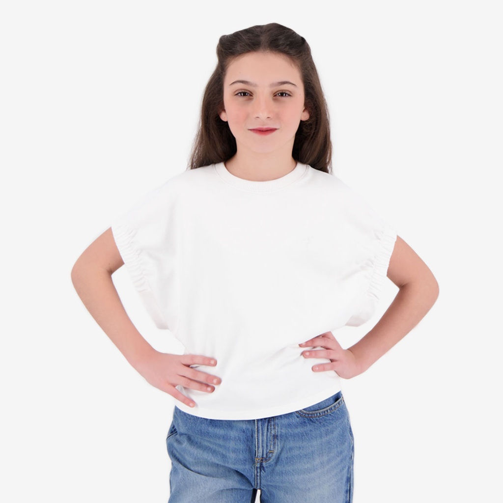 Sweat fille sans manches avec broderie