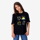 T-shirt fille manches courtes avec boutons pression  COQUILLAGES