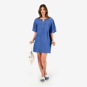 Robe femme manches kimono en jeans -THURAYA