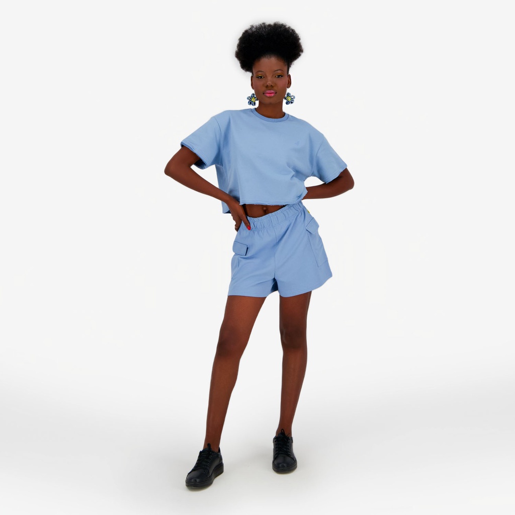 Short cargo femme en molleton