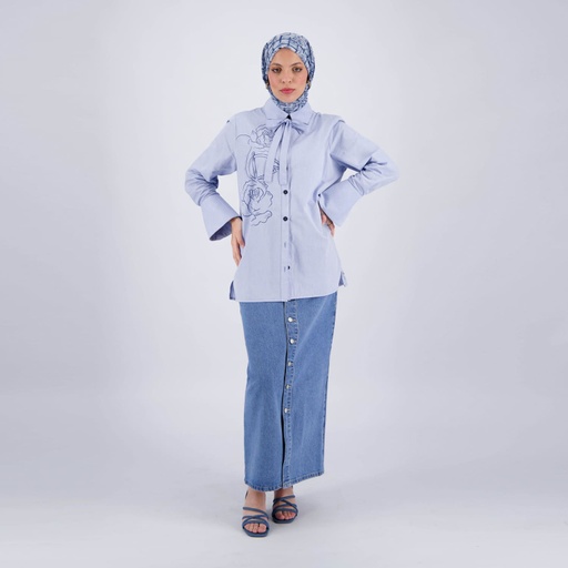 Chemise papillon femme en chaine &amp; trame