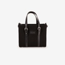 Mini cabas femme en jeans et cuir