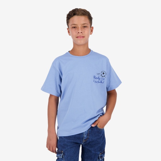 [05-010-02-805-K288-10-12A] T-shirt regular garçon manches courtes avec animation Ready for تكويرة (10-12A)