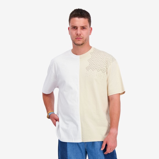 [05-010-02-816-K811-L] Upcycling t-shirt oversized homme manches courtes MARGOUM &amp; LOSANGE V1 (L)