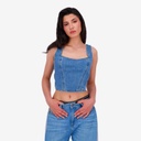 Upcycling top femme jeans V1