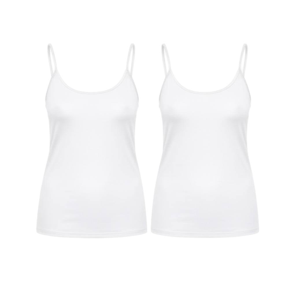 Lot de 2 Caracos femme en coton stretch