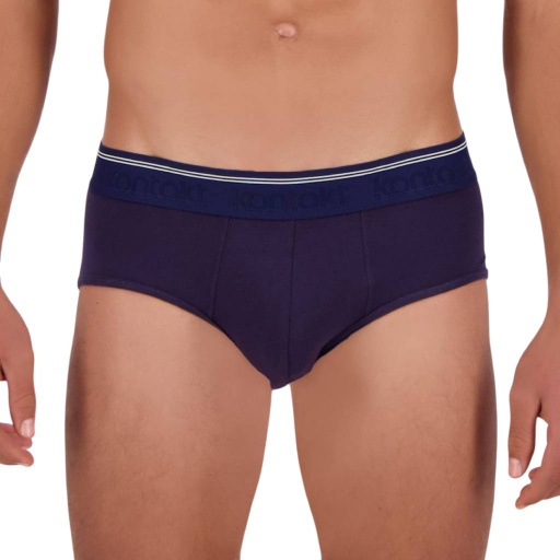 [05-010-20-054-K219-L] Slip Midi en coton stretch (Bleu Marine, L)