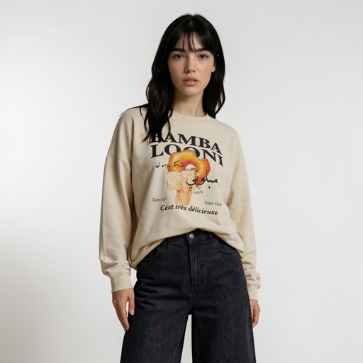 [05-010-36-236-K005-L] Sweat femme oversized BAMBALOONI (L)