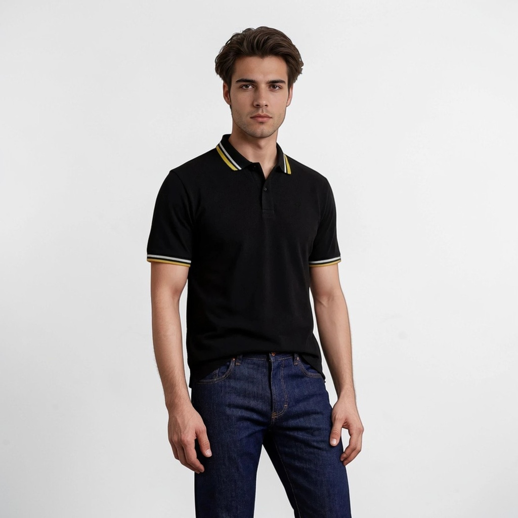 Polo homme manches courtes avec broderie