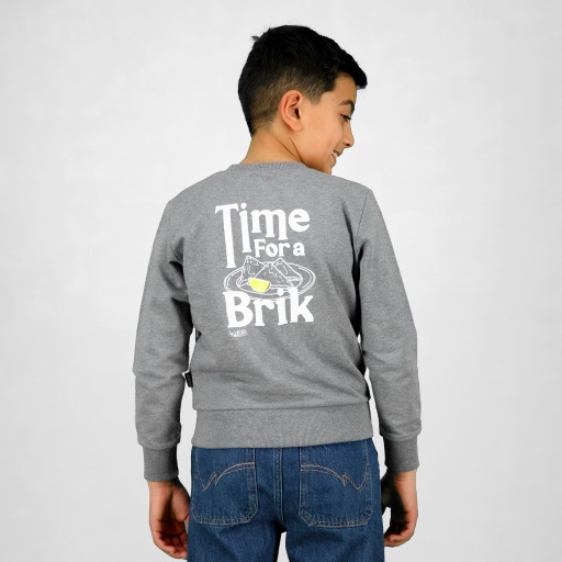 [05-010-36-249-K505-10/12A] Sweat garçon  Time For Brik (10/12A)