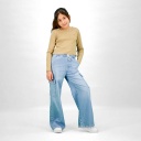 T-shirt crop fille manches longues avec perles