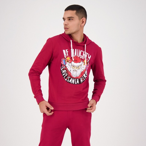 Hoodie noel unisexe BE NAUGHTY SAVE SANTA