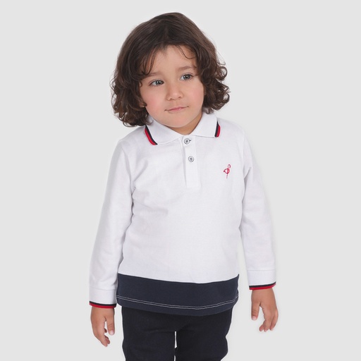 Polo bébé bi-couleur