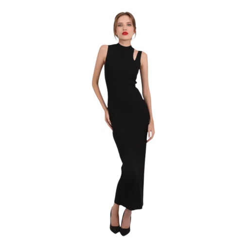 Robe maxi femme avec cut out en maille fine