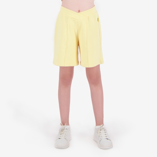 Short fille avec bande à la taille croisée