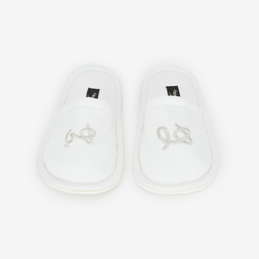 Pantoufle unisexe en jeans هو &amp; هي - Beige clair