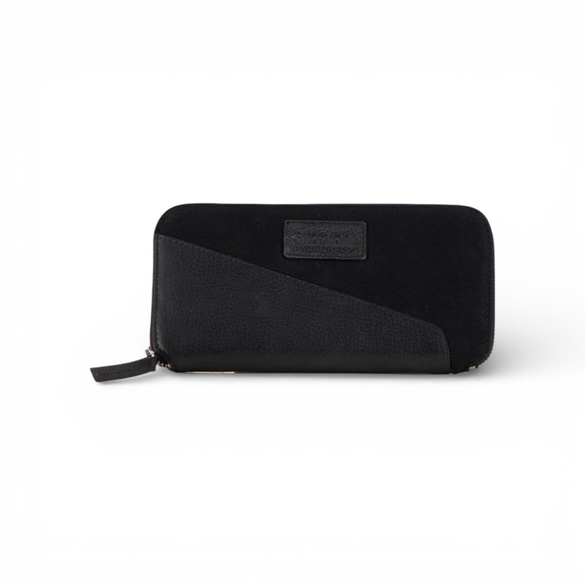 Porte feuille en jeans et cuir
