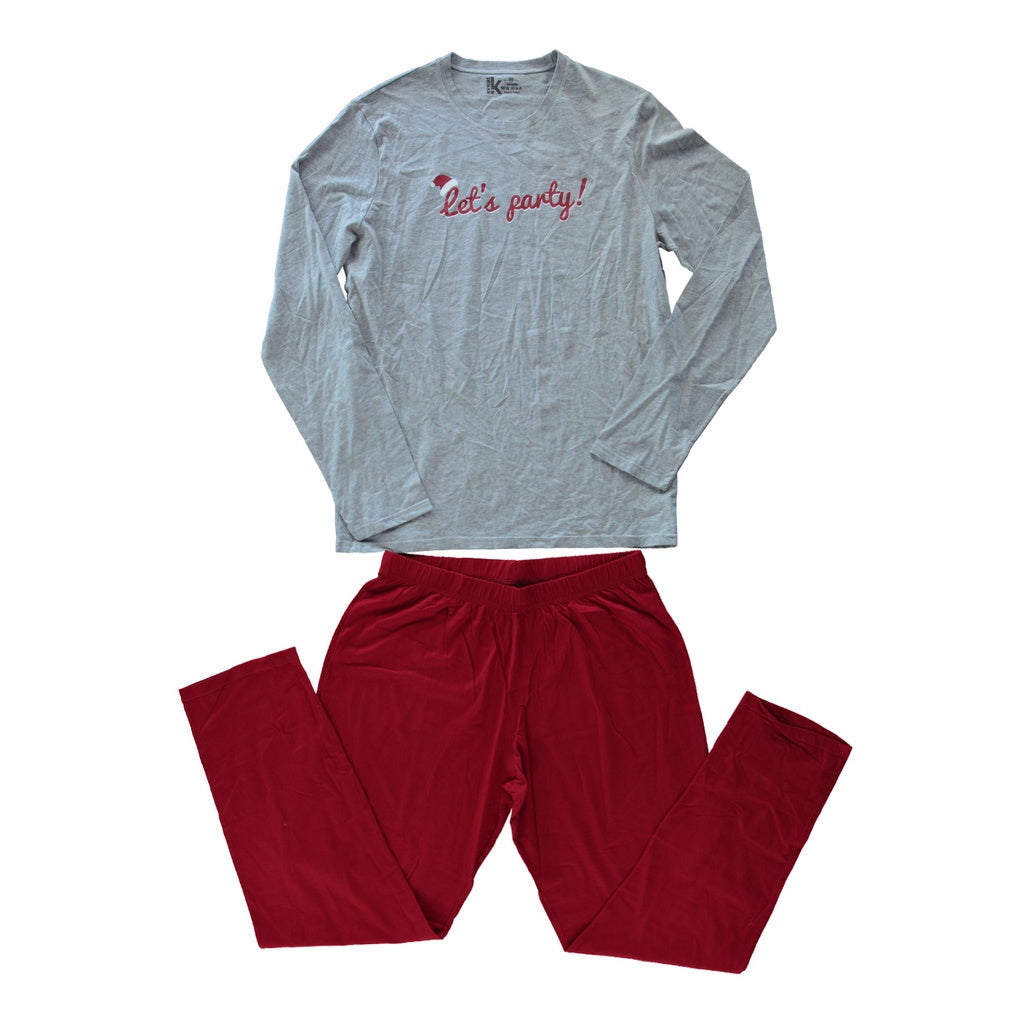 Gris Chiné / Rouge