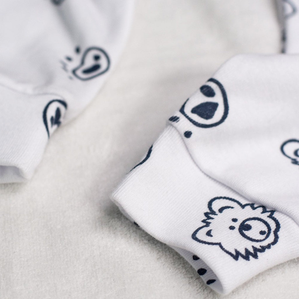 Blanc Imprimé Dots Marine