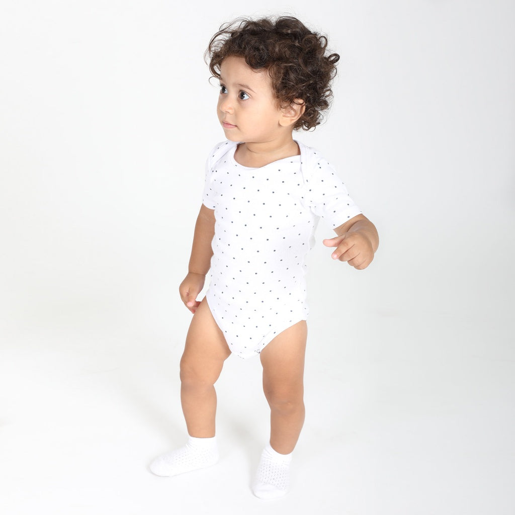 Blanc Imprimé Dots Marine