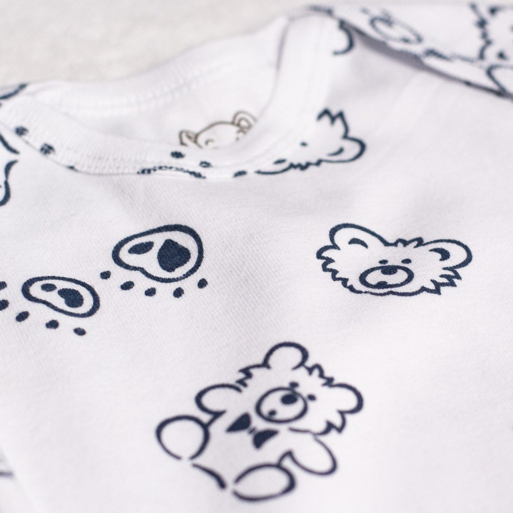 Blanc Imprimé Dots Marine