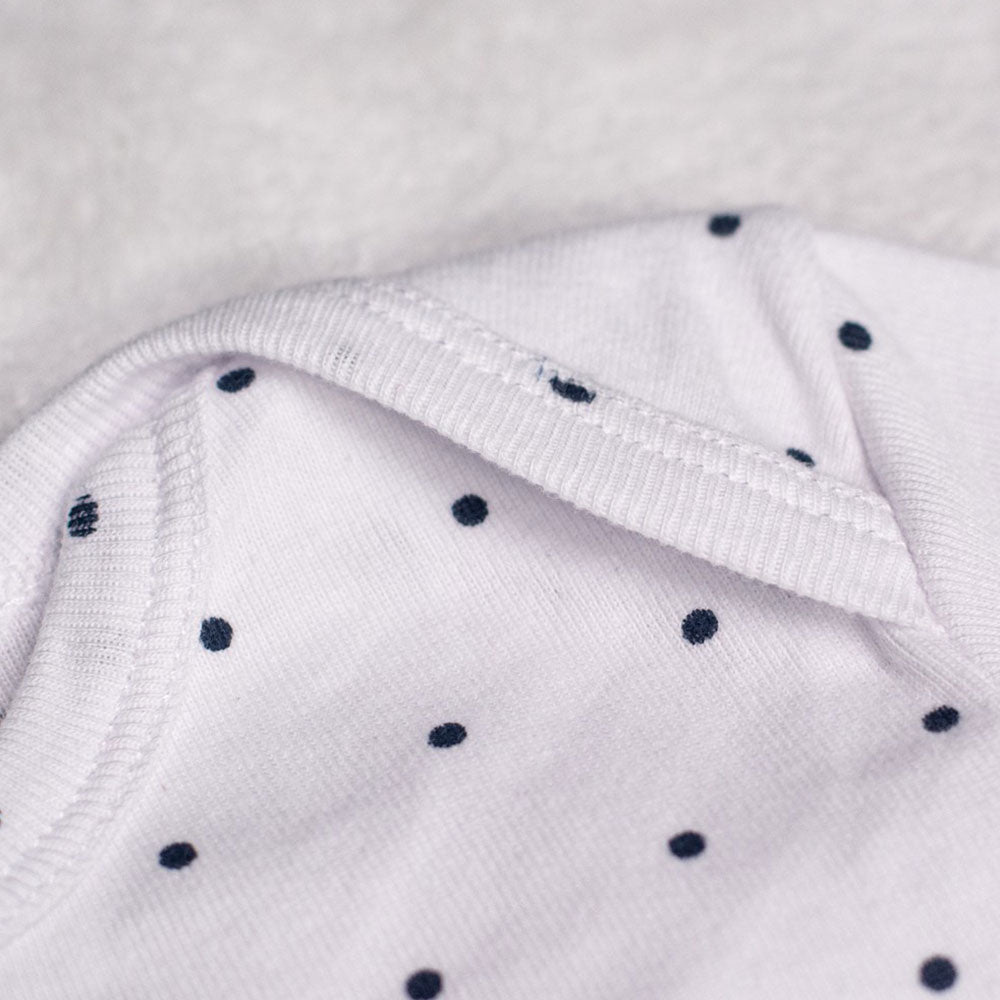 Blanc Imprimé Dots Marine