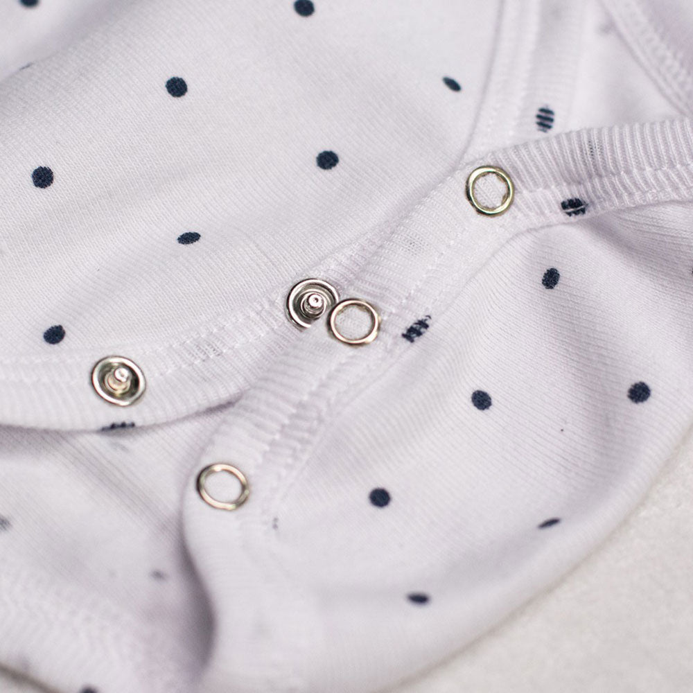 Blanc Imprimé Dots Marine