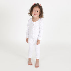 Blanc Imprimé Dots Rose