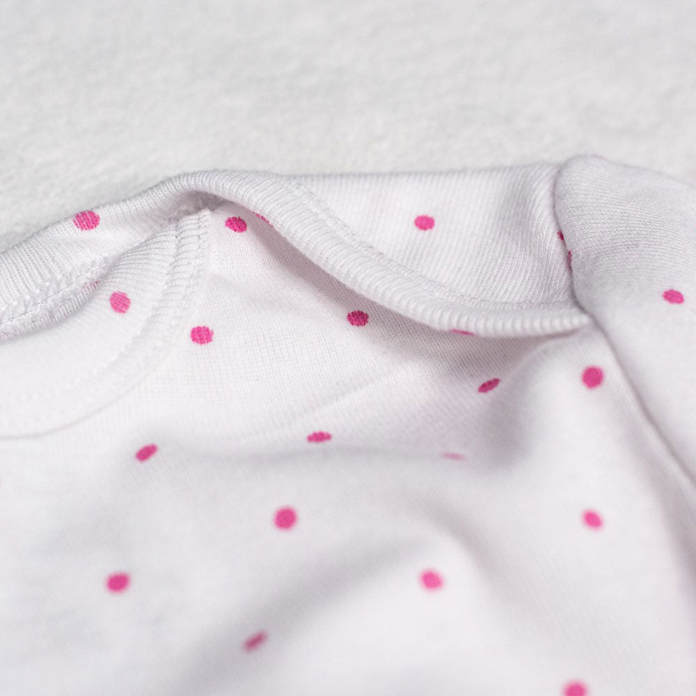 Blanc Imprimé Dots Rose