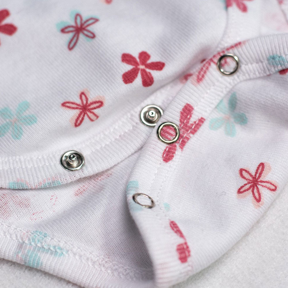 Blanc Imprimé Dots Rose