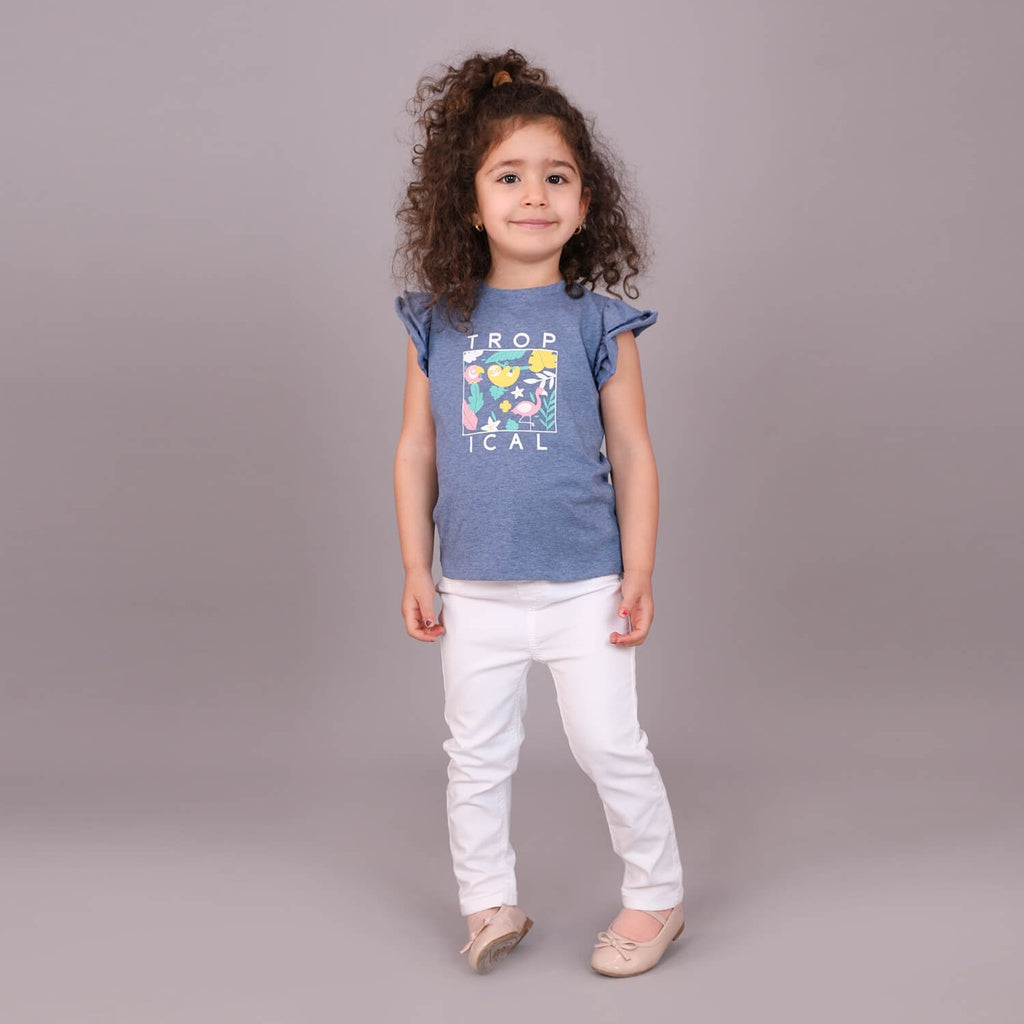 Bleu Jeans / Blanc