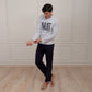 Marine / Gris Chiné