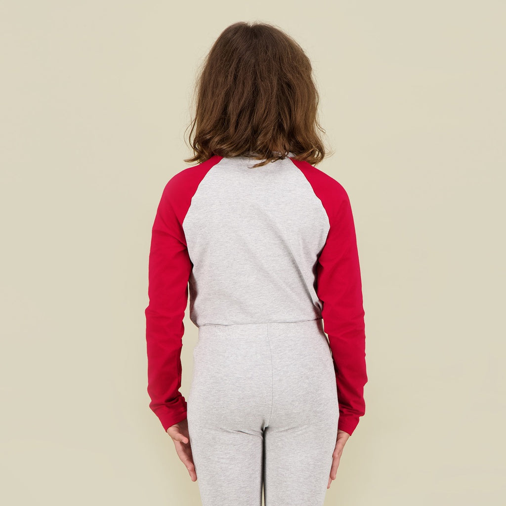 Gris Chiné / Rouge Bordeaux