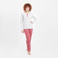 Gris Chiné & Rouge Imprimé Fleur