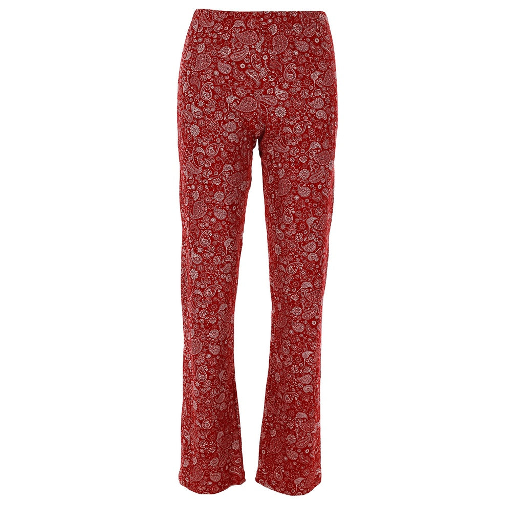 Gris Chiné & Rouge Imprimé Fleur