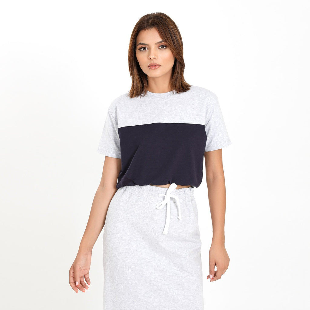 Gris Chiné & Bleu Marine