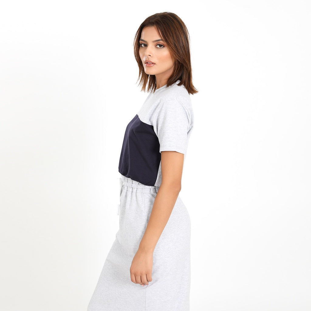 Gris Chiné & Bleu Marine