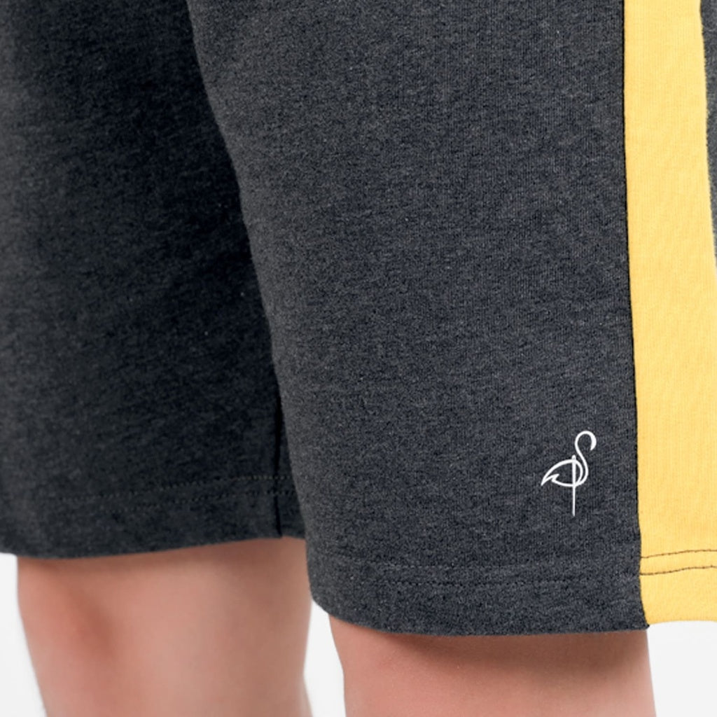 Gris Chiné Foncé / Jaune