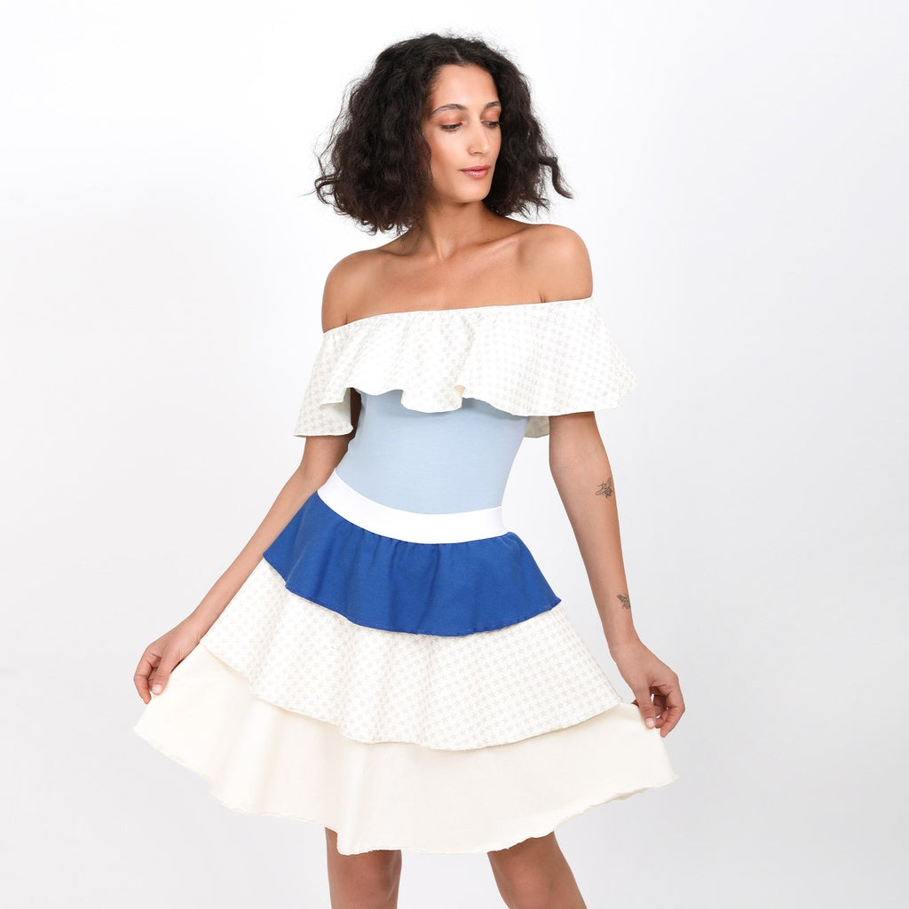 Bleu Clair & Imprimé Étoile