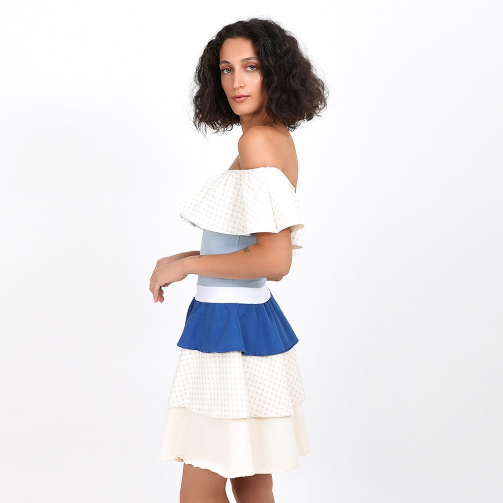 Bleu Clair & Imprimé Étoile
